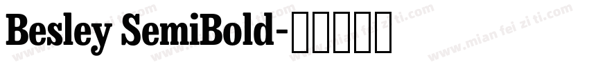 Besley SemiBold字体转换